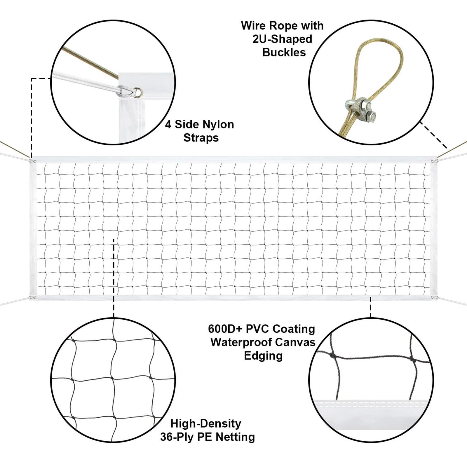 Volleyball Net Outdoor 31.17*28Ft Canvas Edge Fitness Playground Volleyball Net For Standard Match Training Beach Volleyball Net Replacement Outdoor Volleyball Net Suitable For