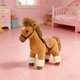 thumbnail image 5 of Surpdew Horse Stuffed Animals With Long Hair, 12 Inch Realistic Stuffed Horse Plush Toys For Riding, Hugging Brown Horse Plush Pillow For Boys Girls Animal Theme Birthday Party Decor Supplie Brown, 5 of 9