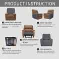 thumbnail image 5 of Easy-Going Jacquard Stretch Sofa Slipcover Non Slip Couch Cover, Recliner Size, Gray, 5 of 6