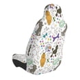 thumbnail image 2 of Wukai Colorful Poodle Dog Full Set Car Seat Covers with Soft Padding Universal Auto Front Seats Protector and Cushion Mat, 2 of 5
