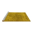 thumbnail image 2 of Ahgly Company Machine Washable Indoor Rectangle Oriental Yellow Industrial Area Rugs, 7' x 10', 2 of 4