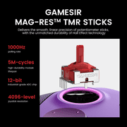 GameSir G7 Pro Tri-Mode Wireless Controller for Xbox, PC & Android, TMR Sticks, Hall Effect Triggers, Plum Purple