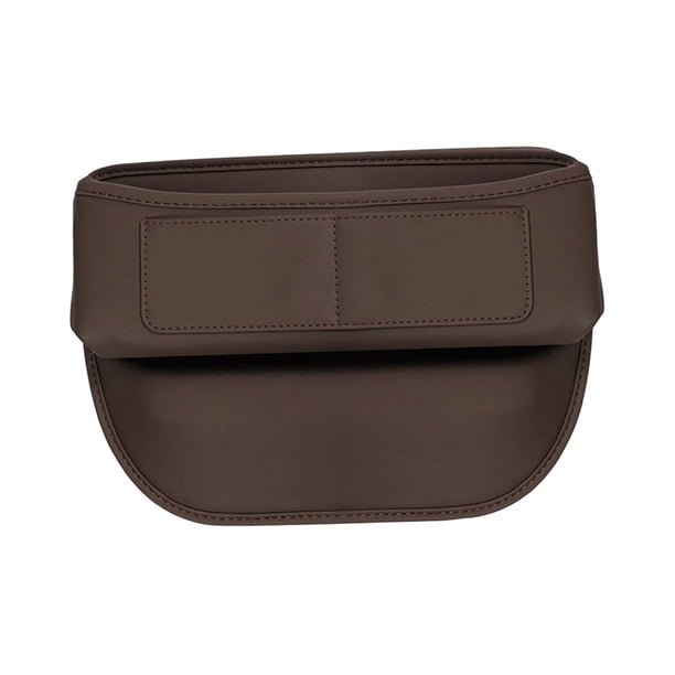 Relleno genérico para hueco de asiento, caja de almacenamiento para asiento de automóvil, fácil instalación, asiento de cuero PU Marrón