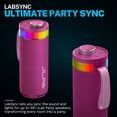 thumbnail image 6 of JLab GO Party Speaker - Mulberry; Bluetooth Portable Speaker with RGB Lighting, 10W, 6 of 12