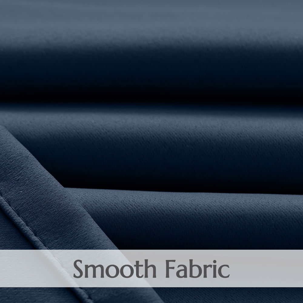 TOPICK Navy Blackout Curtains Solid Grommet Drapes for Bedroom Living Room Dining Room 2 Panels W40" x L96" inch