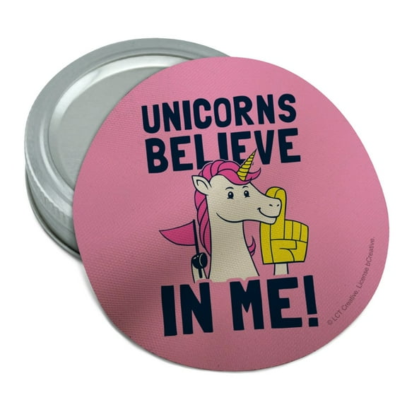Unicorns Believe in Me Funny Humor Round Rubber Non-Slip Jar Gripper Lid Opener