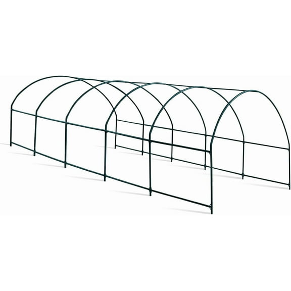 YardGrow Greenhouse Frames for Larger Hot Garden House Support Arch Frame Climbing Plants/Flowers/Vegetables Outdoor (24.6x10x7 FT)