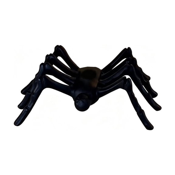 WWG Spooky Resin Spider Taper Candle Holder, Gothic Candlestick Holder for Halloween Decorations, Black Matte Finish, Sturdy 3 Leg Base, Fits Standard Taper Candles, for Dining Indoor Fall Decor