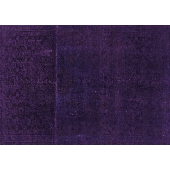 Ahgly Company Indoor Rectangle Abstract Purple Modern Area Rugs, 5' x 7'
