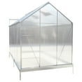 thumbnail image 3 of Olurrisa 6.3'*10.2'*7' Aluminum Greenhouse - Polycarbonate Panels, Ventilated Roof & Galvanized Base for Outdoor Gardening, Green, 3 of 8