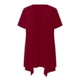 thumbnail image 5 of Manxivoo Womens Cardigan Women Floral Short Sleeve Cardigans for Women Casual Drape Open Front Lightweight Summer Cardigan with Pocket High Low Hem Womens Cardigans Fall Red, 5 of 5