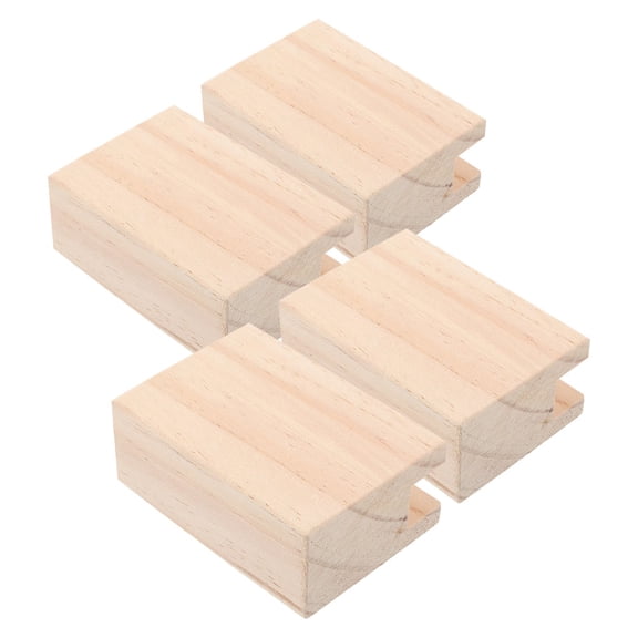 LOLIPPYY 4Pcs Heavy Duty Wooden Furniture Riser for Bed Sofa Desk Chair Leg Height Extension