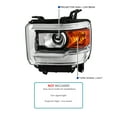thumbnail image 3 of Spec-D Tuning Left Driver Side Chrome Projector Headlight Compatible with 2014-2018 GMC Sierra 1500 2500 3500 / Denali / SLE / SLT, Headlamp Assembly, 3 of 5