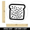 thumbnail image 2 of Slice of Bread Toast Doodle Self-Inking Rubber Stamp Ink Stamper - Brown Ink - Medium 1 Inch, 2 of 7