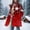 *Red 02, variant on Women's Christmas Plush Quilted Coat, Button Up Winter Loose Fit Long Sleeve Jacket Red 02,Womens Plus L