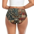 thumbnail image 3 of Womens Underwear - American Flag Deer Art No Show Seamless Underwear for Women, Stretch Women's Panties, Hipster Soft Comfort Ladies Panties Bikini Underwear Briefs, 3 of 6
