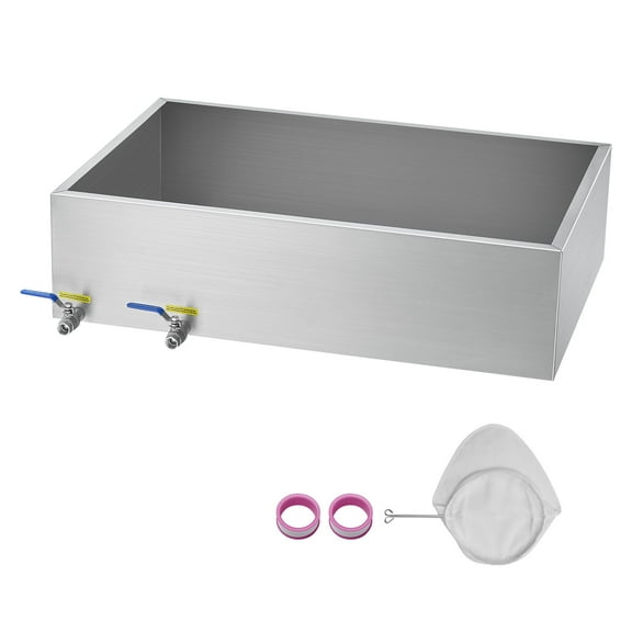KFFKFF Maple Syrup Processing Pan, 35 Gallon Capacity, Produces 509 Cups of 8.8oz Maple Syrup, Flat Pan Design with Dual Valves and Trio Heating Options, Constructed from 304 Grade Stainless Steel