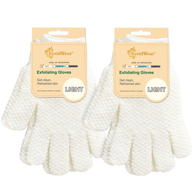 Guantes de baño exfoliantes Evridwear para ducha, spa, masaje