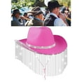thumbnail image 3 of Cowboy Hat Stylish Comfortable Durable Sunhat for Carnival Festivals Parties Pink, 3 of 9