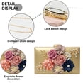 thumbnail image 3 of Ladies' Evening Dress Bag, Flower Wedding Evening Dress Handbag, Bride Flower Handbag, 3 of 6
