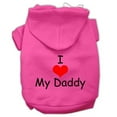 thumbnail image 1 of Sweat à Capuche pour Animaux "I Love My Daddy" Rose Vif Taille TTTG (20), 1 of 1