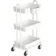 thumbnail image 1 of Rolling Utility Cart Simple Houseware, 3 niveles, blanco con balde, 1 of 9