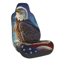 Daiia Night Sky Bald Eagle Printed Car Seat Cover - Waterproof & Sweatproof - Universal Fit, Machine Washable, Non-Slip - Seat Protector for Car, Truck, SUV, Van (1 Pack)