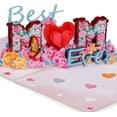 thumbnail image 3 of PTSPLLMY Paper Love 3D Pop Up Mothers Day Card, Best Mom Ever, For Mom, Wife - 5" x 7" Cover - Includes Envelope and Note Tag, 3 of 3