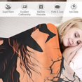 thumbnail image 5 of NIANHE witch pumpkin broom blanket, comfortable and soft, warm casual blanket, printed design, winter sofa dormitory home decoration, must-have travel product. Size is 40x50 inches., 5 of 6