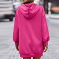 thumbnail image 4 of Fankiway Robes à Manches Longues en Liquidation, Chandails à Capuchon pour Femmes avec Poches, Couleur Unie, Robe Décontractée à Manches Longues pour le Printemps, Grande Taille en Liquidation, 4 of 8