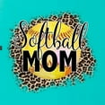 thumbnail image 2 of Softball Mom Animal Print Girl Sports Ladies Racerback Tank Top, Tahiti Blue, Small, 2 of 5