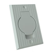 White Standard Central Vacuum Wall Valve Inlet for Built-in Vacuum Cleaners