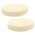 thumbnail image 2 of 2pcs Stool Covers Fabric Round Elastic Chair Covers Stretchy Washable Stool Seat Slipcover, 2 of 8