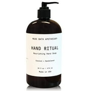Muse Apothecary Hand Ritual Luxury Aromatherapy Liquid Hand Soap with Coconut & Sandalwood Oil, 16 Oz
