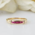 thumbnail image 5 of HeartsAndYou 1.5ct Natural Ruby & Diamond Band Channel Set Stackable 14k SOLID Yellow Gold, 5 of 9
