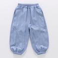 thumbnail image 5 of Boys Summer Lightweight Pants for Daily Casual Outdoor Wear - Loose Fit Joggers with Elastic Waist Breathable Long Trousers for 2-10 Years, 9-10 Years, Light Blue, 5 of 5