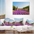 thumbnail image 3 of Designart Abbey of Senanque Lavender Flowers - Landscape Wall Throw Pillow - 16x16, 3 of 4