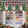 thumbnail image 5 of Valances for Windows Christmas Gnome Rod Pocket Cafe Window Treatments Valance Curtains for Kitchen Bathroom Laundry Basement Windows 42"x12", 5 of 7