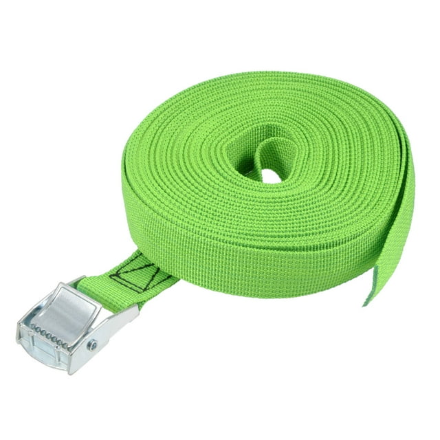 Correa de sujeción Uxcell de 1" x 29.5' con hebilla de bloqueo de camión hasta 551lbs Verde