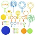 thumbnail image 3 of Bubble Wands31 Pieces Plastic Colorful Big Bubble Toy Set Bubbles Maker (Without Soap Bubbles) Blue, 3 of 10