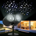 thumbnail image 1 of EGNMCR Projector LED Christmas Projection Lamp Stage Light Indoor Lamp Snowflake Double Tube Projector White Snowstorm Party Home Decor Projector Light, 1 of 9