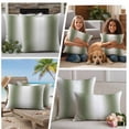 thumbnail image 5 of Dark Green Outdoor Waterproof Pillow Covers, Modern Gradient Vertical Stripes Geometric Decorative Square Throw Pillowcase Sofa Cushion Sham for Patio/Couch/Chair, 24"x24" 2 Pack, 5 of 8