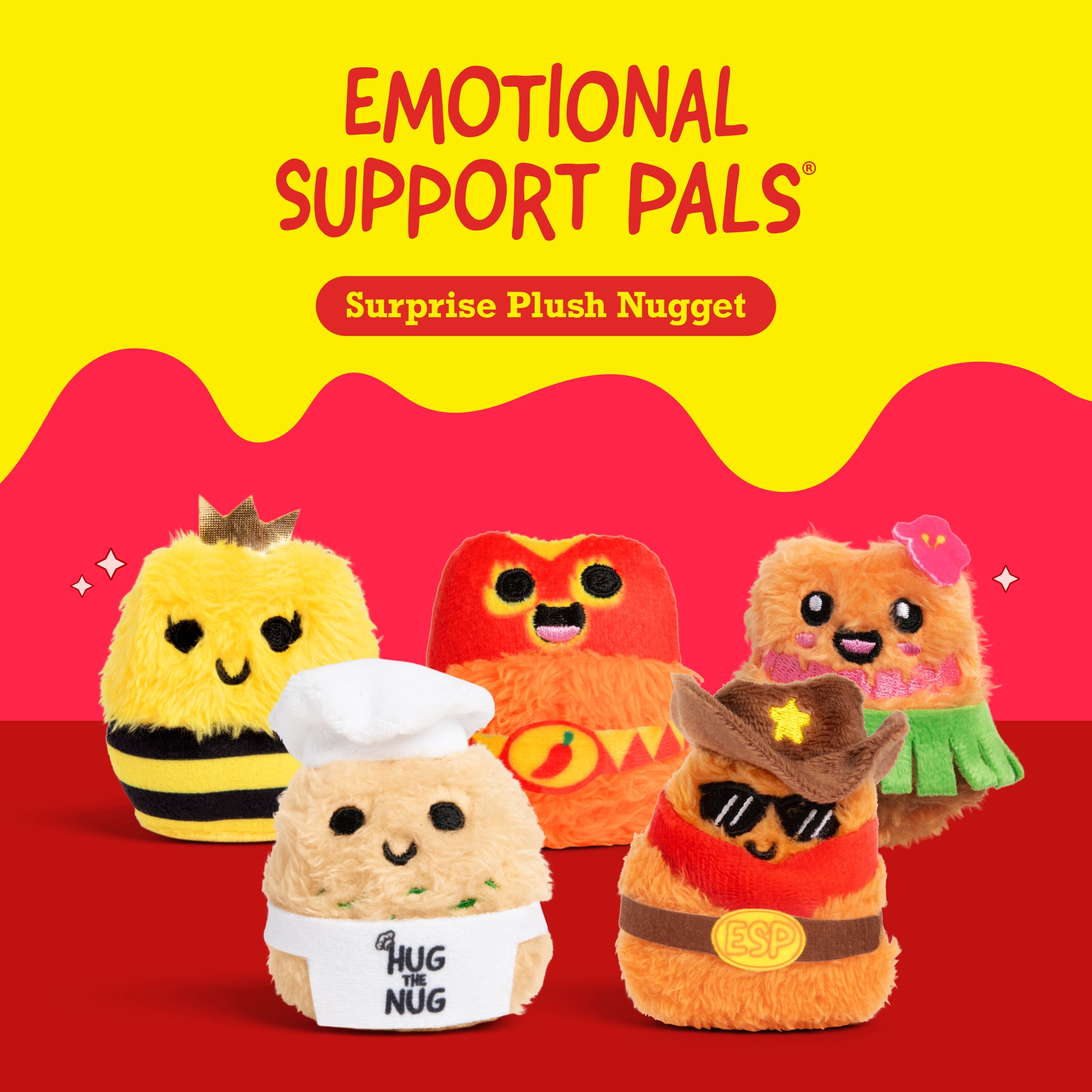 Emotional Support Pals Nugget Blindbox - Cute Stuffed Animals & Toys - Includes 1 Plush Nugget