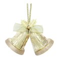 thumbnail image 1 of Campana Holiday Time 10 cm Campana Doble con Rayas Doradas, 1 of 4