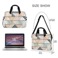 thumbnail image 3 of FORMRS 16" Laptop Bag Carrying Sleeve Case with Handle Travel Shoulder Briefcase, Pink Geometric, 3 of 8
