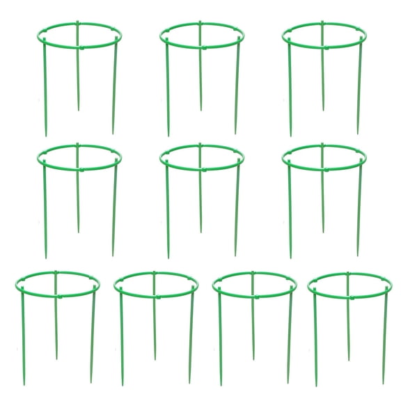 Tomato Cages for Garden Pots Round Adjustable Plant Support Cage Small Tomato Stakes Ring Cage for Climbing Plants Raised Garden Bed Peony Flower Vegetables Fruit(7Inch,10PCS)
