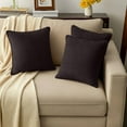thumbnail image 3 of A1HC Set of 2 Luxurious Soft Velvet Throw Pillow Covers Only, 18"x18", Iron Grey, Decorative Cushion Covers with Hidden YKK Zipper for Sofa or Bed, 3 of 7