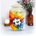 thumbnail image 5 of Yatskia Football Cremation Urn For Human Ashes Adult Man, Decorative Urn For Ashes For Women, Memorial Urn For Ash Adult Male, (Combo 10 Inch and 3 Inch), 5 of 8