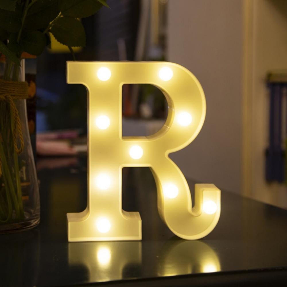 LED Marquee Letter Lights Sign, Light Up Alphabet Letter for Home Party Wedding Decoration R