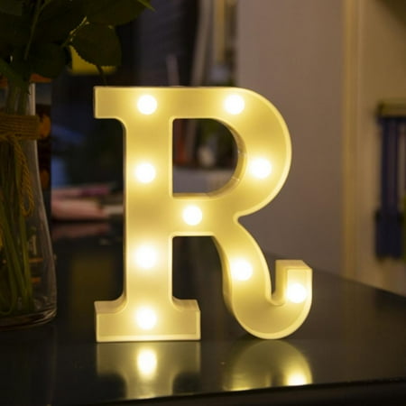

LED Letter Lights Sign Light Up Letters Sign for Night Light Wedding Birthday Party Battery Powered Christmas Lamp Home Bar Decoration（A-Z）